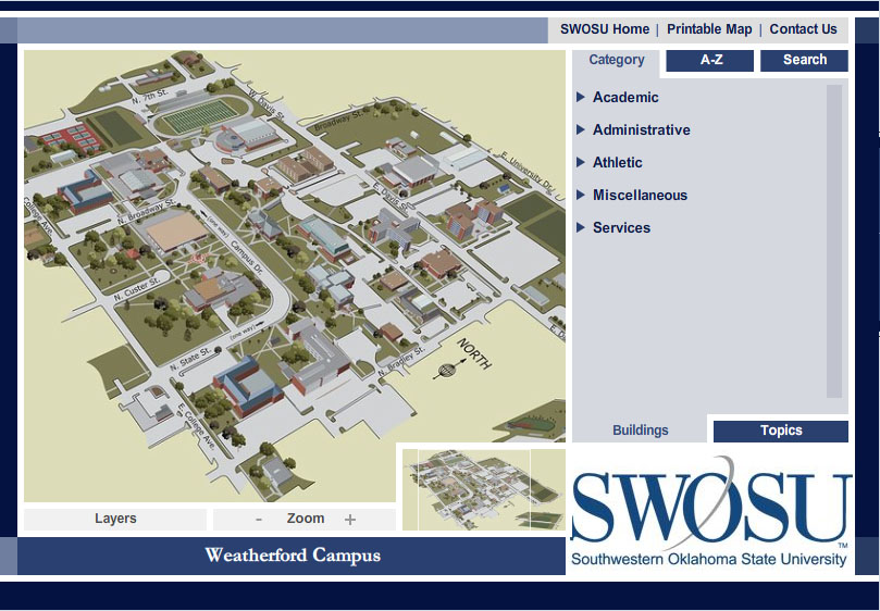 Southwestern Oklahoma State University Interactive Campus Map Project